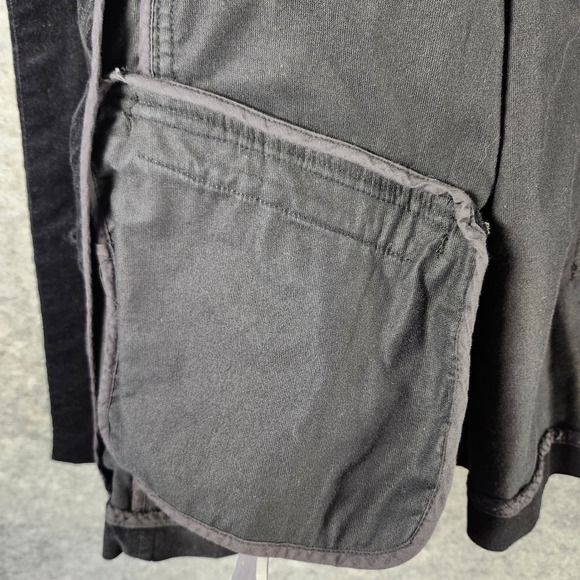 Michael Kors Black Velvet Womens Funnel Neck Button Front Jacket Plus Size 1X - Picture 12 of 16